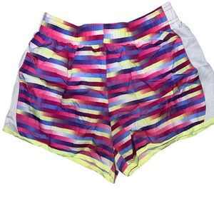 ☠️5/$20☠️ DANSKIN NOW | GIRLS COLORFUL STRIPED INNER LINER ATHLETIC SHORTS